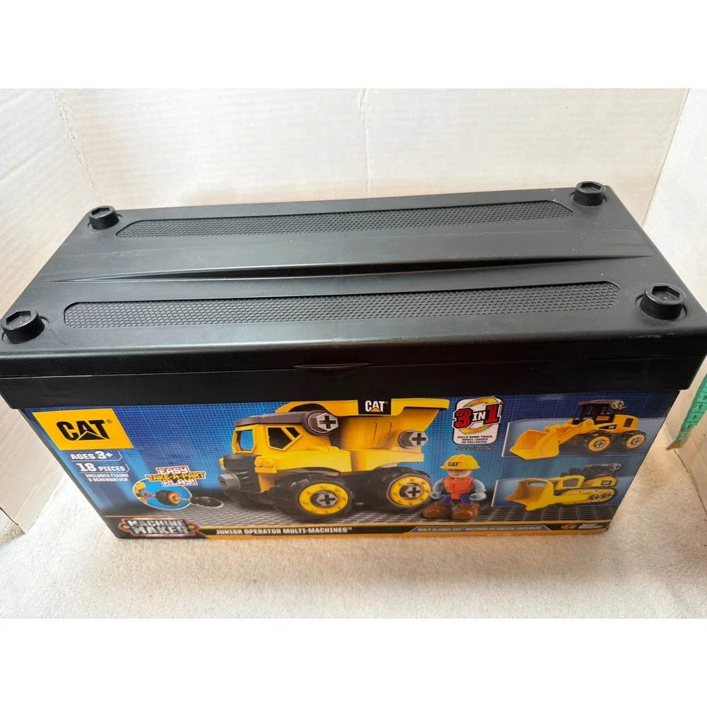 CAT Machine Maker Junior Operator Multi-Machines Kids 3-in-1 Toy Set w Orig Box